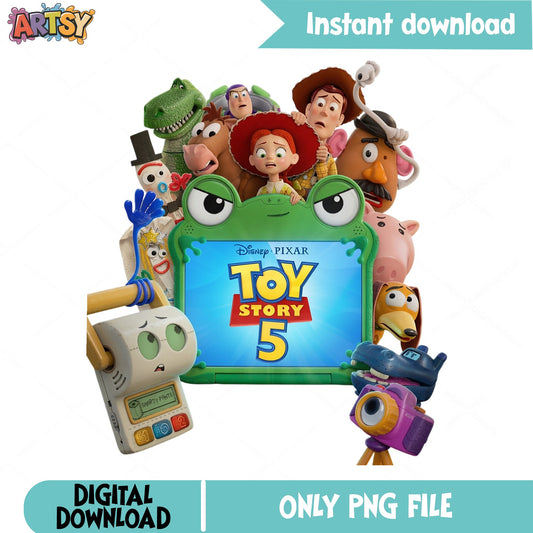 Toy Story 5 PNG, Disney Pixar Characters PNG, Woody Buzz PNG