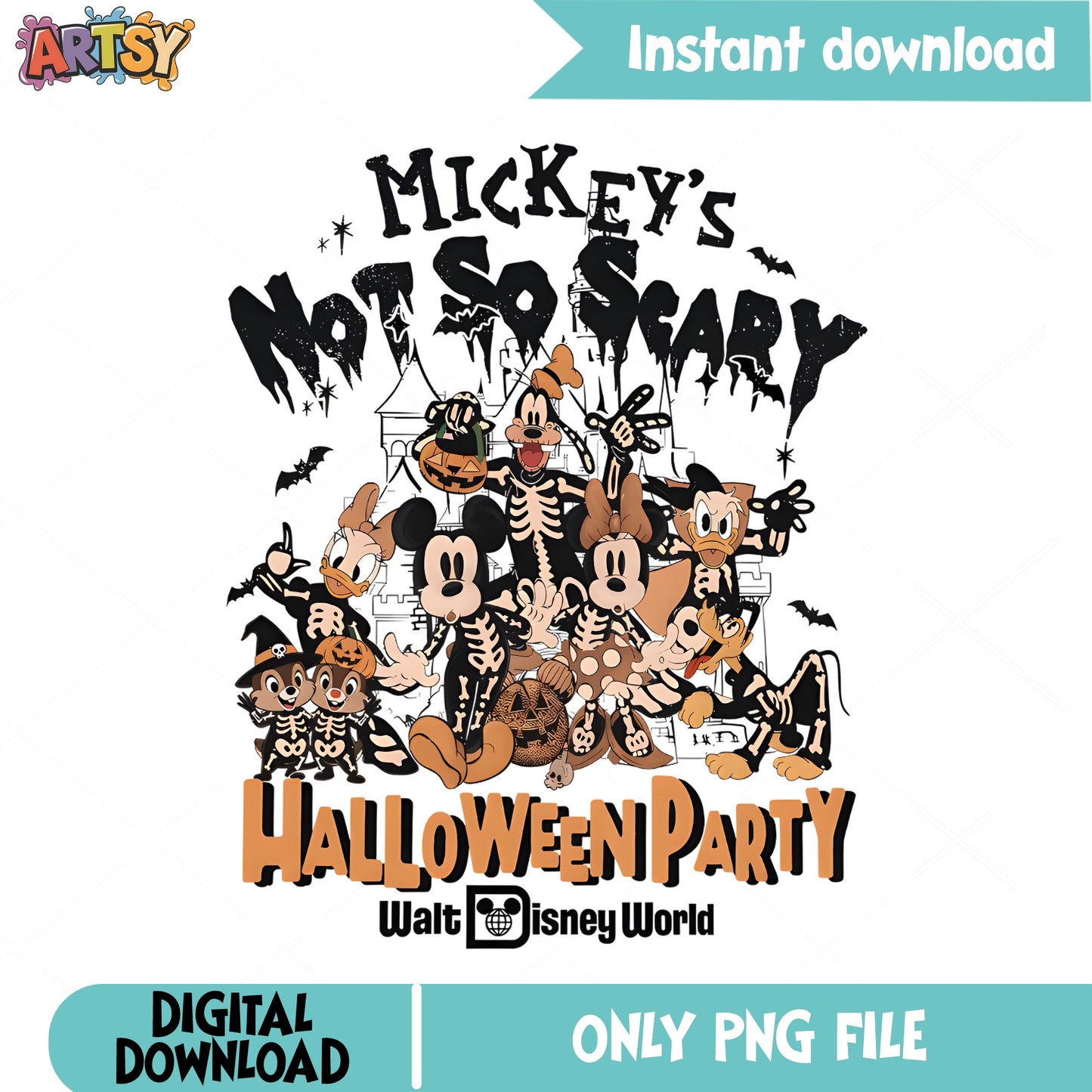 Mickey's Not So Scary Halloween Party PNG, Disney PNG, Halloween PNG