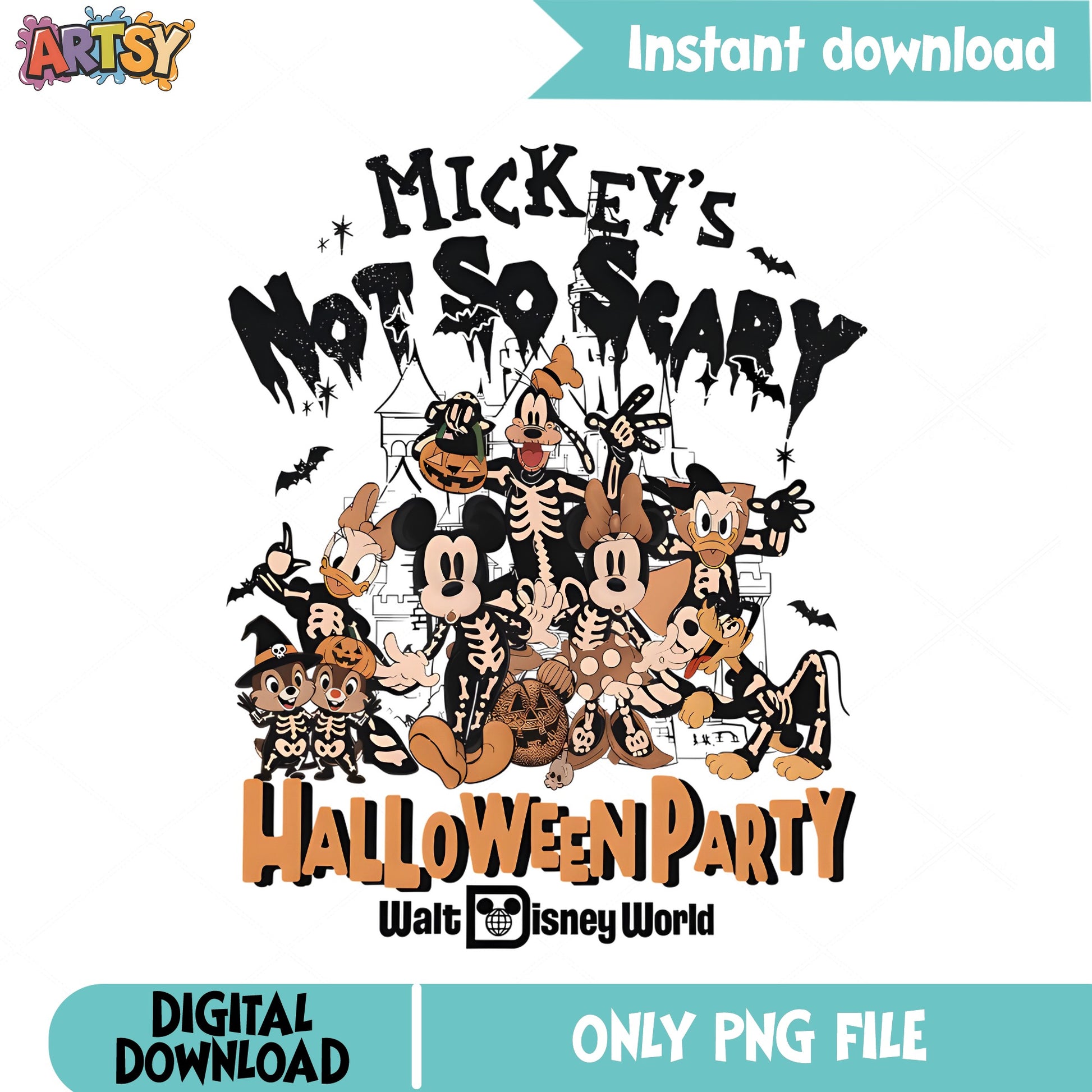 Mickey's Not So Scary Halloween Party PNG, Disney PNG, Halloween PNG