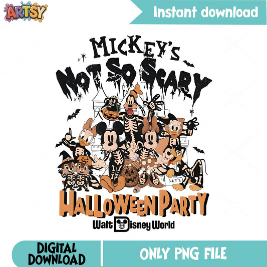 Mickey's Not So Scary Halloween Party PNG, Disney PNG, Halloween PNG