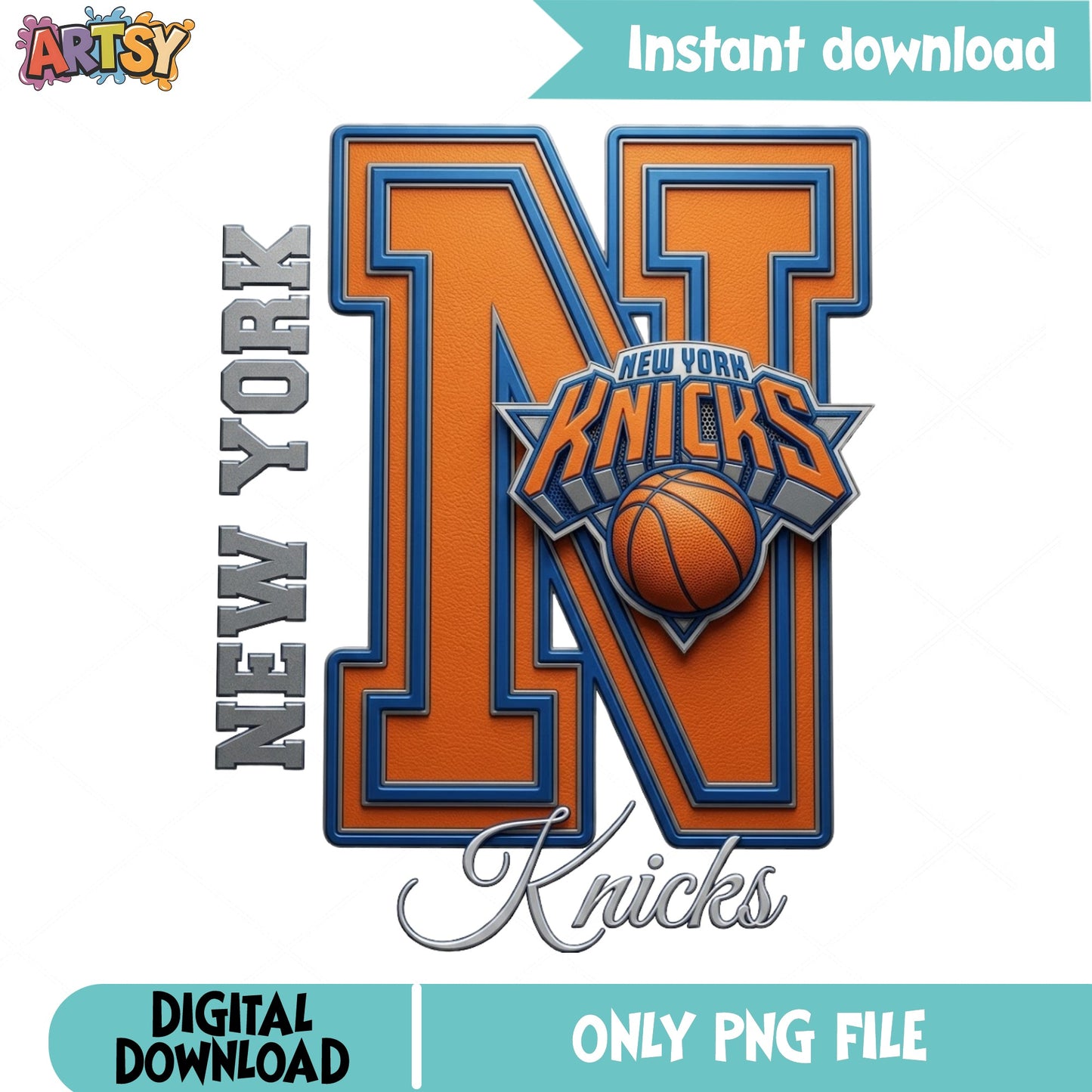 New York Knicks PNG, NBA Basketball Team Shirt, Knicks PNG