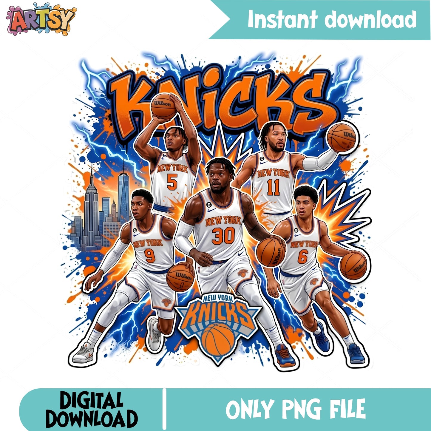 New York Knicks PNG, NBA Basketball Team Shirt, Knicks PNG
