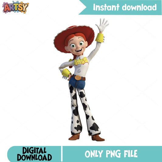 Jessie Toy Story PNG, Disney Pixar Clipart, Cowgirl PNG