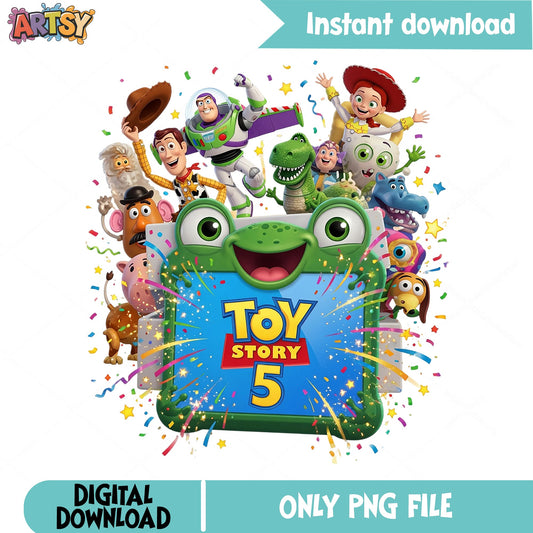 Toy Story 5 PNG Bundle, Buzz Lightyear Woody Jessie PNG, Disney PNG