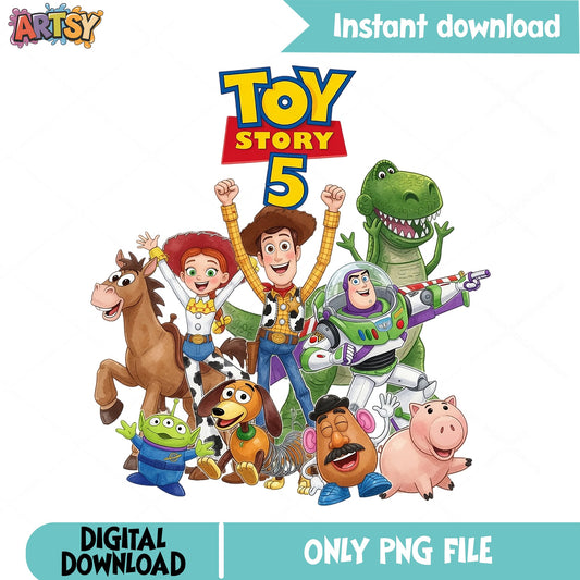 Toy Story 5 Characters PNG, Woody Buzz Lightyear PNG, Disney PNG
