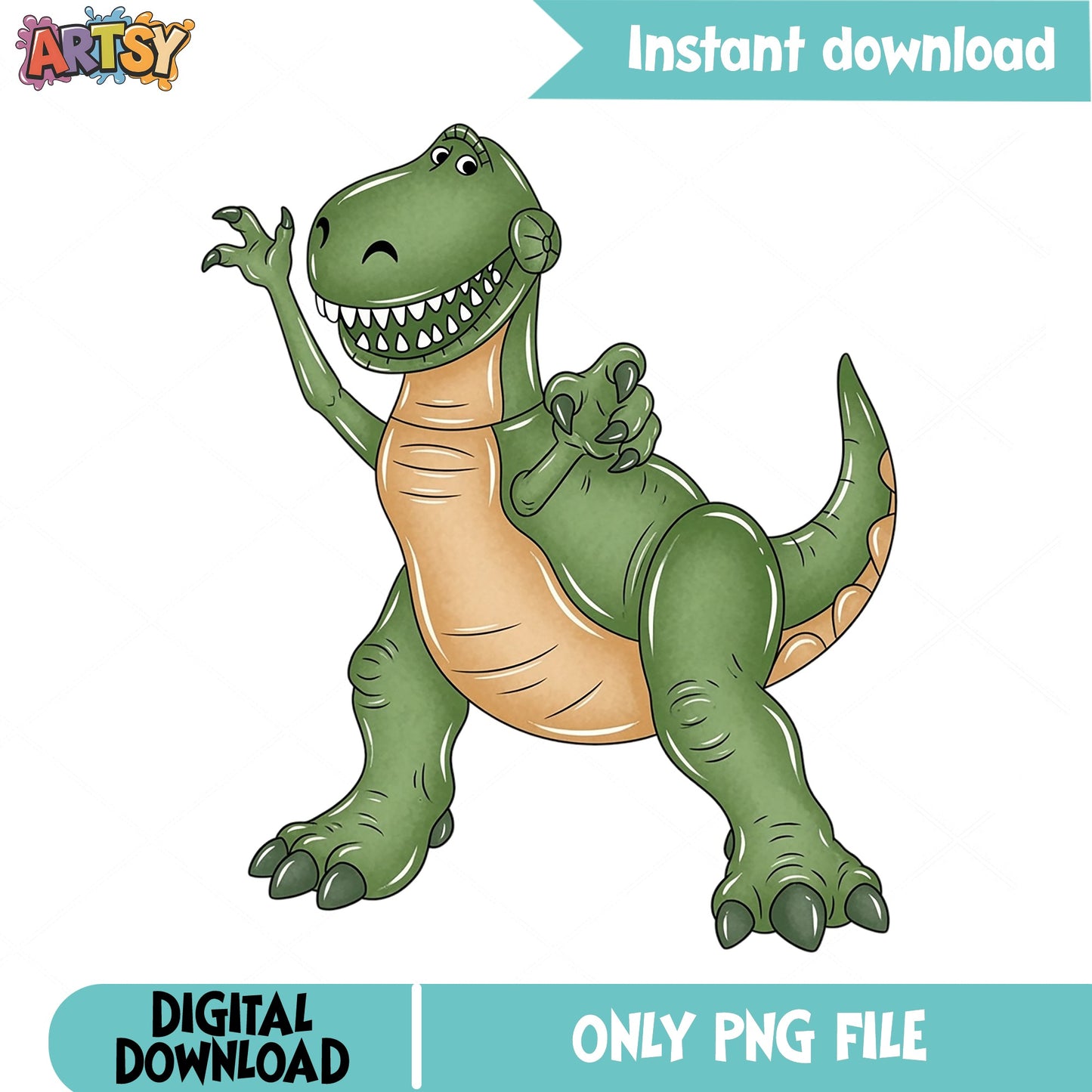 Rex Toy Story PNG, Disney Pixar Dinosaur PNG, Toy Story PNG