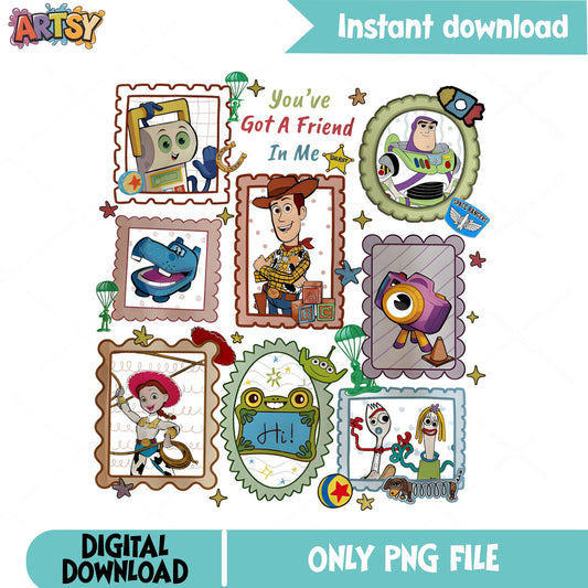 Toy Story Characters Bundle PNG, Woody Buzz Lightyear PNG, Disney PNG