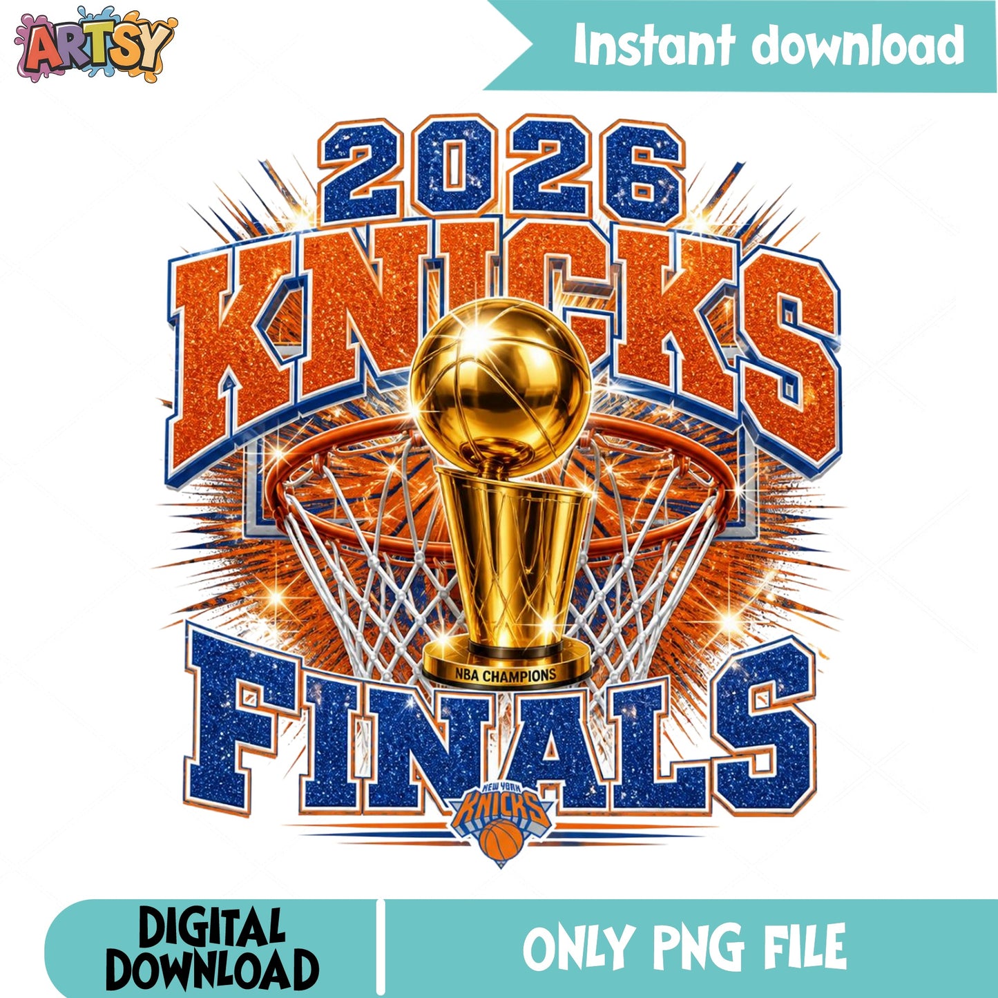 New York Knicks 2026 NBA Finals Champions PNG, Knicks PNG, Basketball PNG