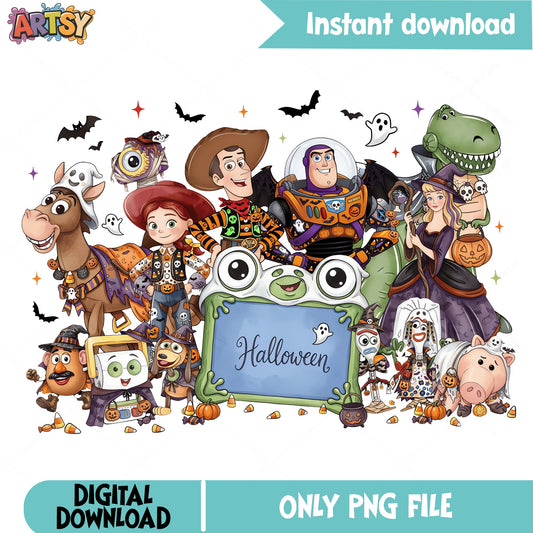 Toy Story Halloween PNG, Disney Halloween PNG, Woody Buzz PNG