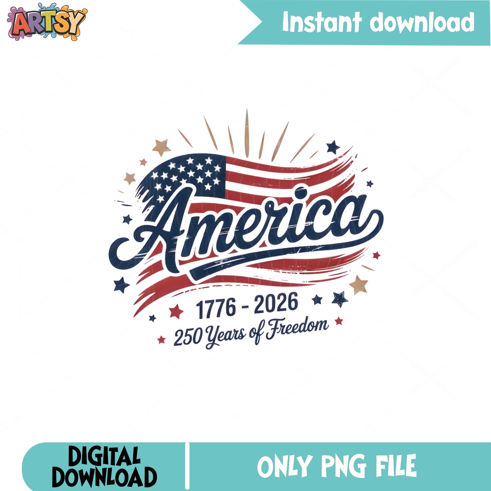 America 250 Years Of Freedom PNG, 4th Of July PNG, 1776 2026 PNG