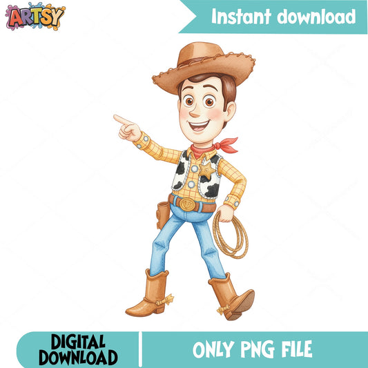 Woody Toy Story PNG Clipart, Disney Pixar PNG, Cowboy PNG