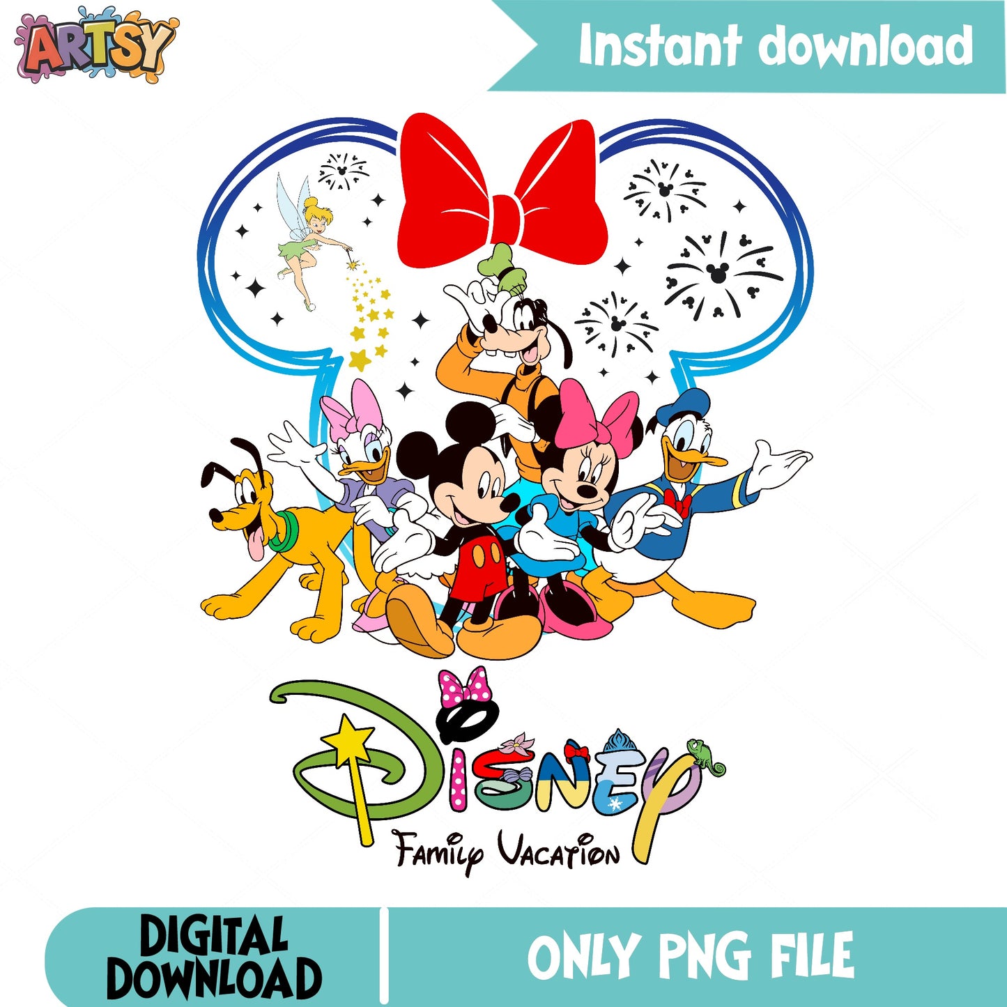 Disney Family Vacation PNG, Mickey And Friends PNG, Disney Trip PNG
