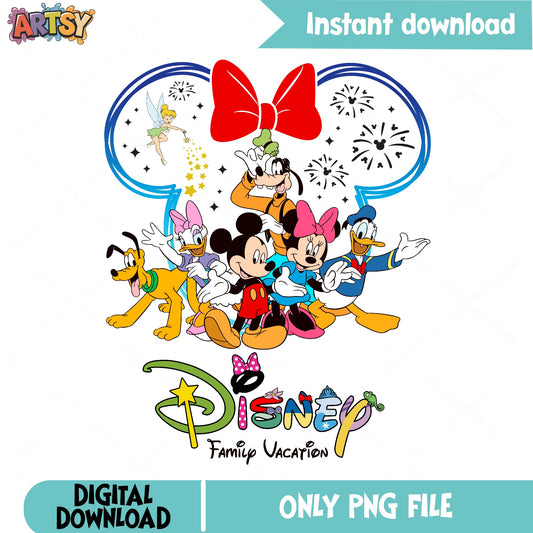 Disney Family Vacation PNG, Mickey And Friends PNG, Disney Trip PNG