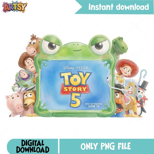 Toy Story 5 PNG, Disney Pixar Characters PNG, Woody Buzz PNG
