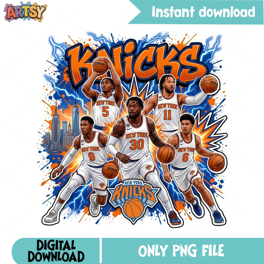 New York Knicks PNG, NBA Basketball Team Shirt, Knicks PNG