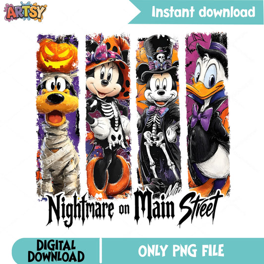 Nightmare On Main Street Halloween PNG, Disney PNG, Mickey PNG