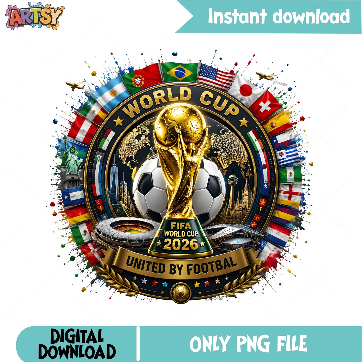 FIFA World Cup 2026 PNG, Soccer Trophy PNG, Football PNG
