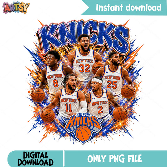 New York Knicks PNG, NBA Basketball Team Shirt, Knicks PNG