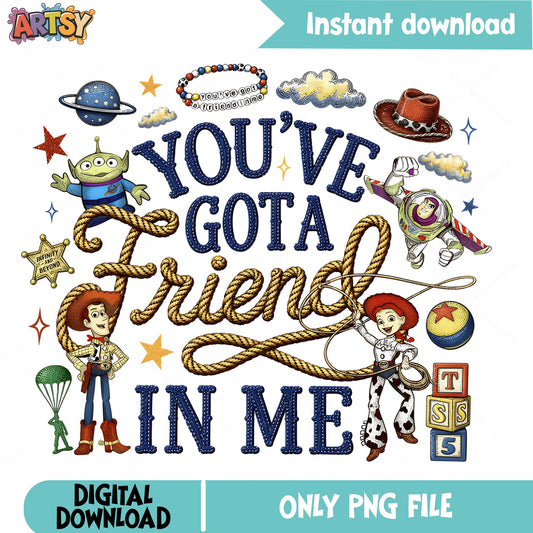 Toy Story You've Got A Friend In Me PNG, Woody Buzz PNG, Disney PNG