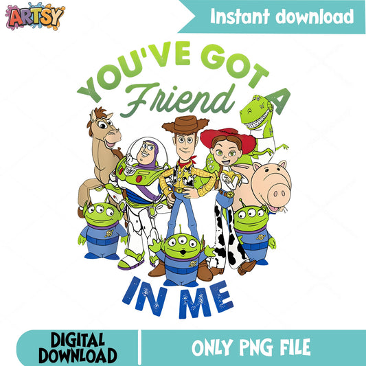 Toy Story You've Got A Friend In Me PNG, Woody PNG, Disney PNG