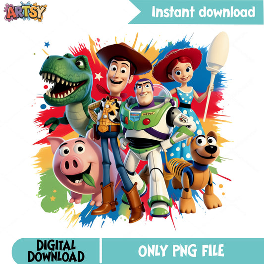 Toy Story Characters PNG, Woody Buzz Lightyear PNG, Disney PNG