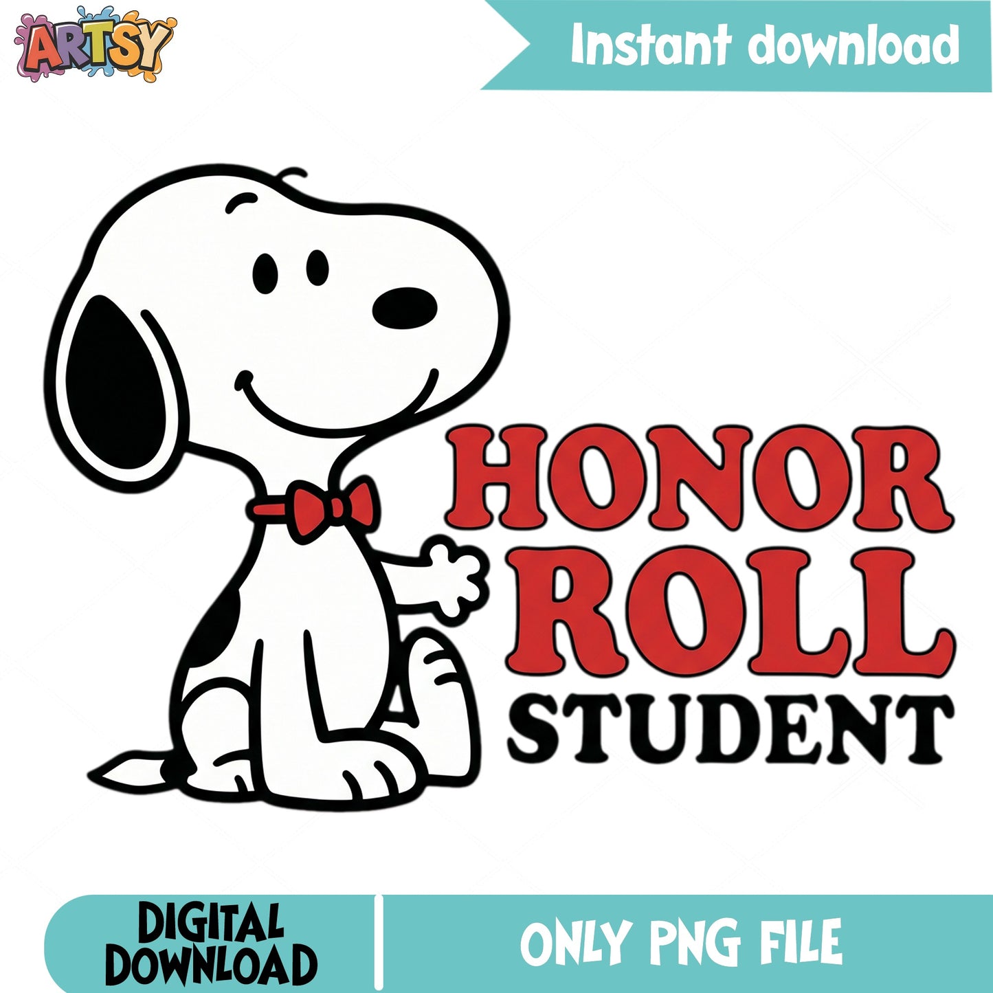 Snoopy Honor Roll Student PNG, Peanuts School PNG, Back To School PNG