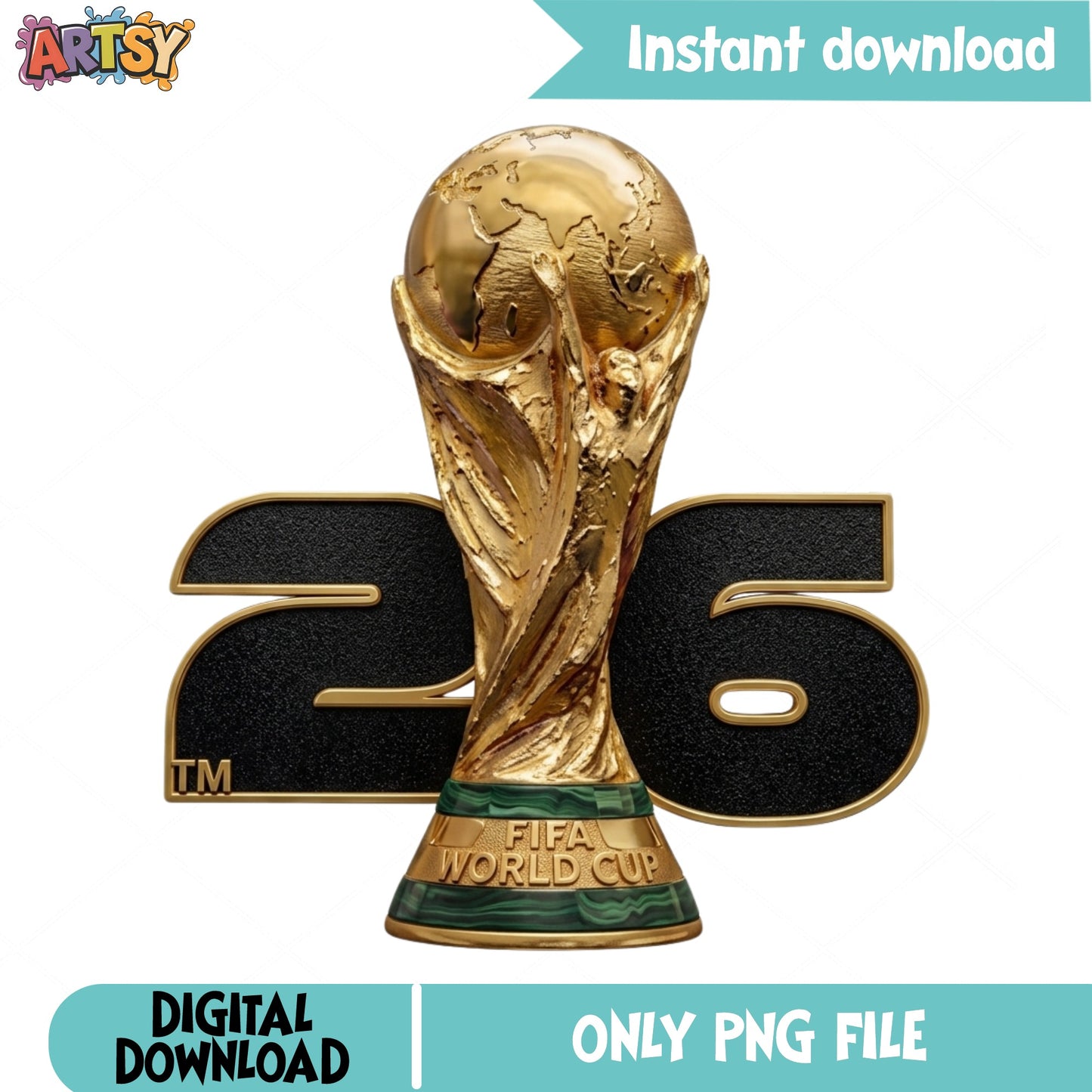 FIFA World Cup 2026 Trophy PNG, Soccer Cup PNG, Football PNG