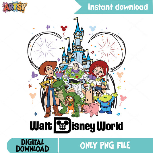 Toy Story Walt Disney World PNG, Disney Castle PNG, Disney Trip PNG