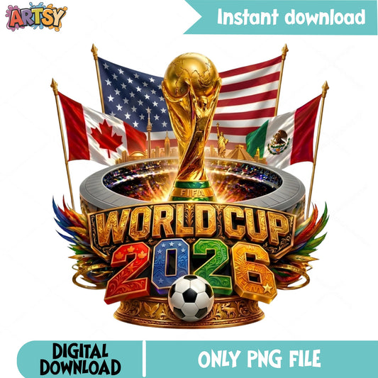 FIFA World Cup 2026 PNG, Soccer Trophy PNG, Football PNG