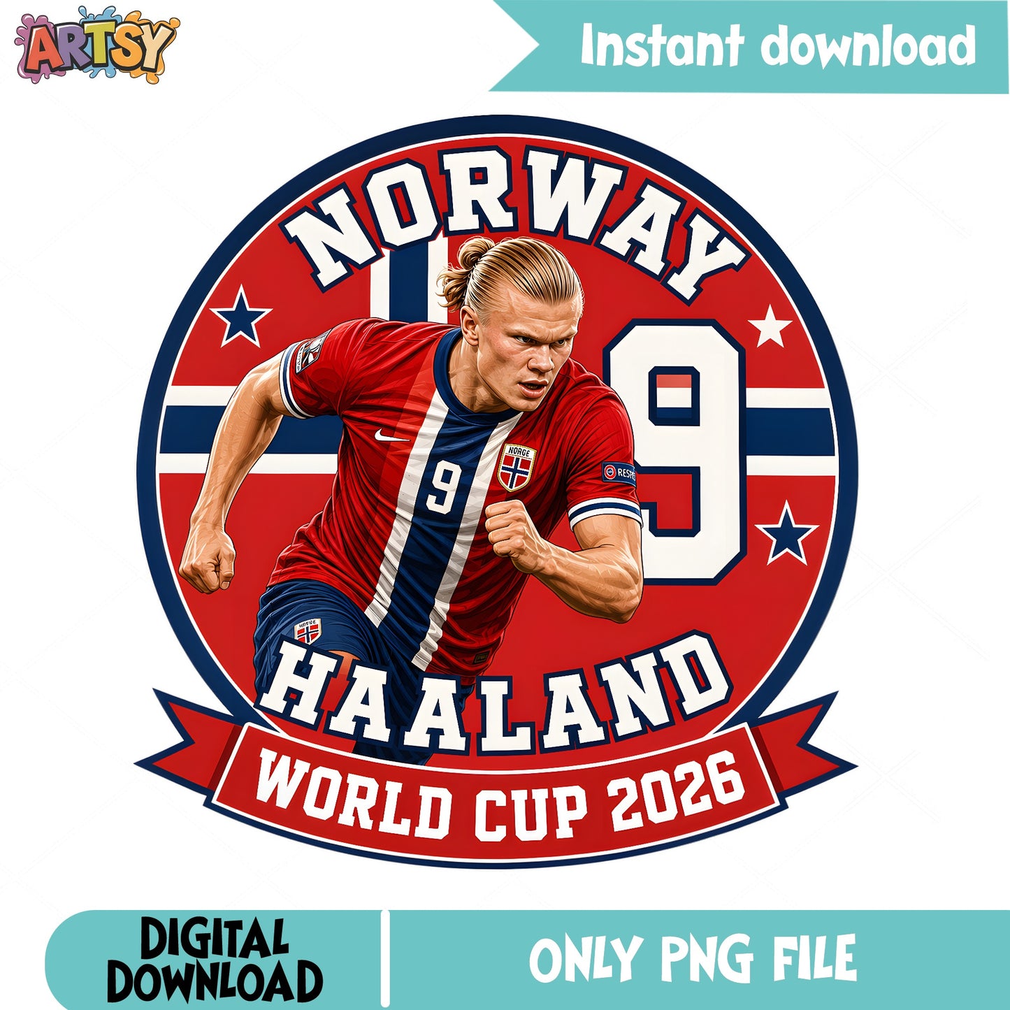 Haaland Norway World Cup 2026 PNG, Soccer Player PNG, Football PNG