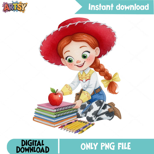 Jessie Toy Story Back To School PNG, Disney PNG, Teacher PNG