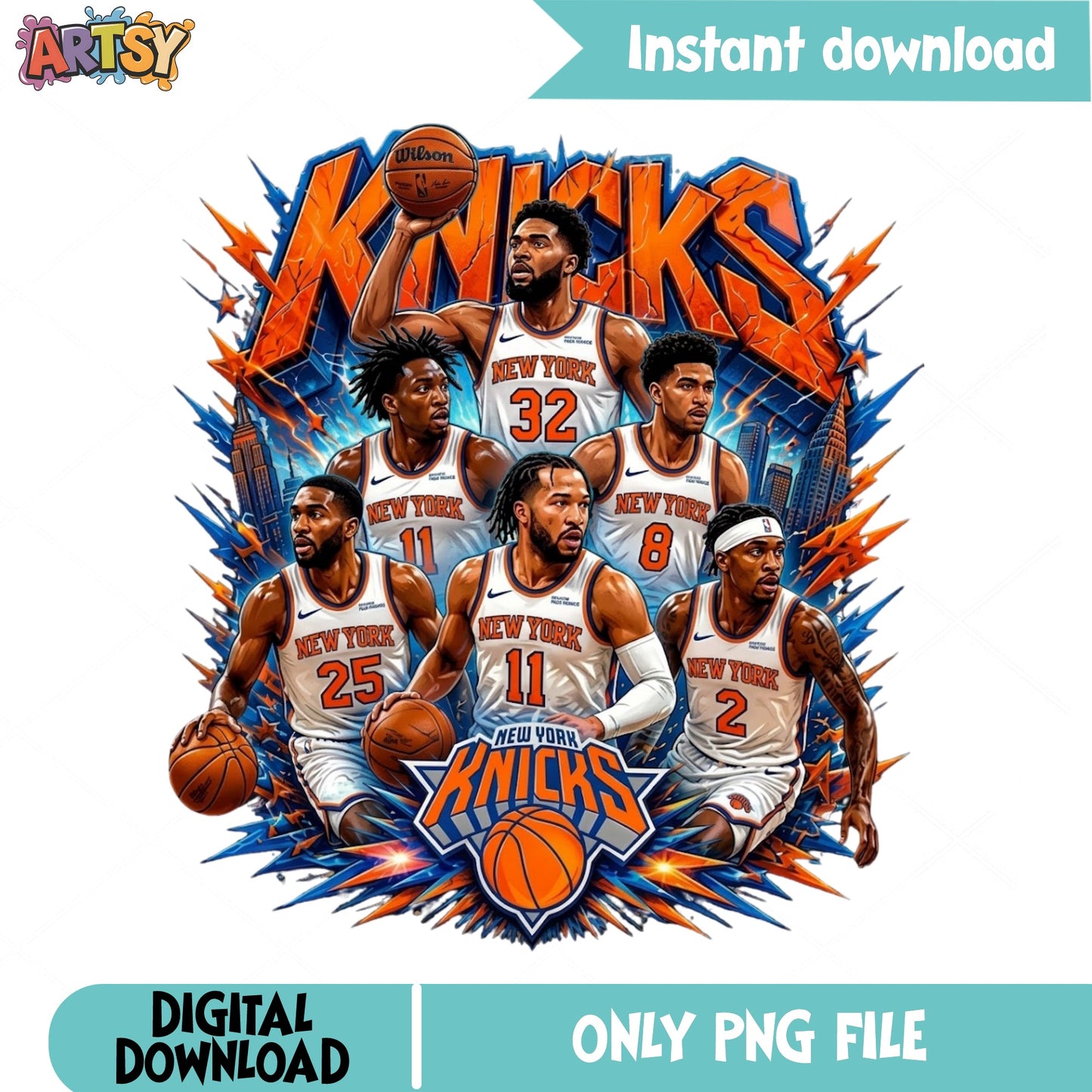 New York Knicks PNG, NBA Basketball Team Shirt, Knicks PNG