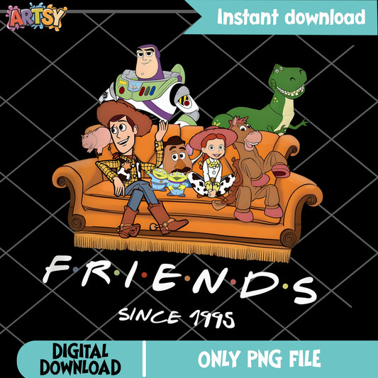 Toy Story Friends Since 1995 PNG, Woody Buzz PNG, Disney PNG