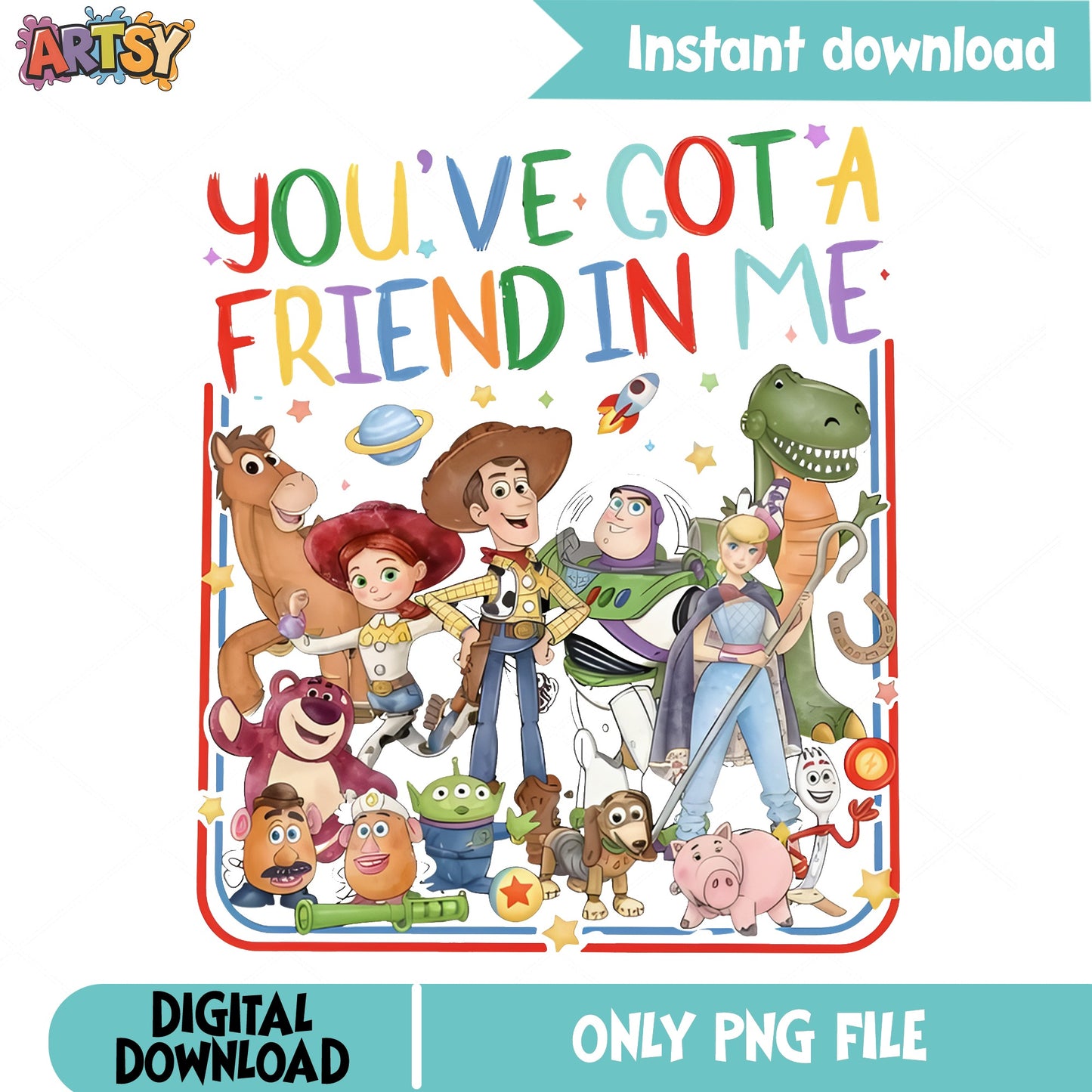Toy Story You've Got A Friend In Me PNG, Woody Buzz PNG, Disney PNG