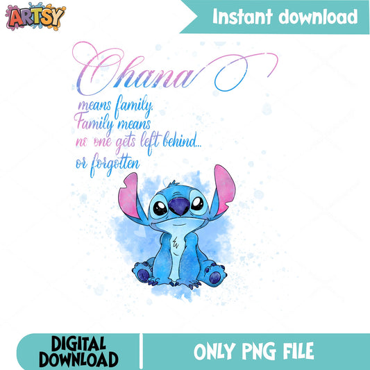 Stitch Ohana Means Family PNG, Lilo And Stitch PNG, Disney PNG