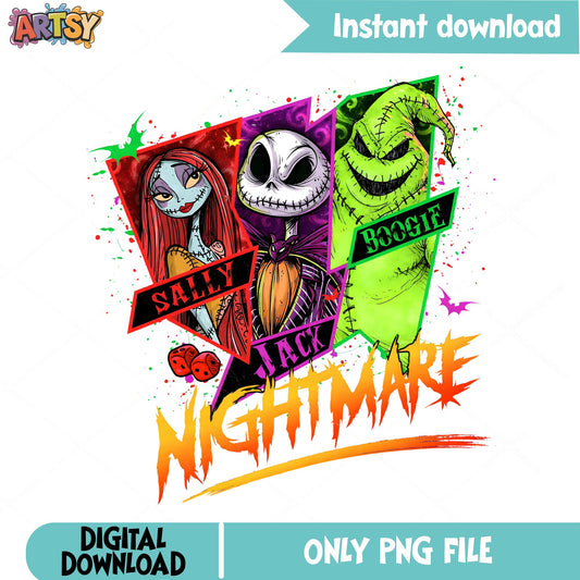 Nightmare Sally Jack Boogie PNG, Oogie Boogie PNG, Halloween Movie PNG