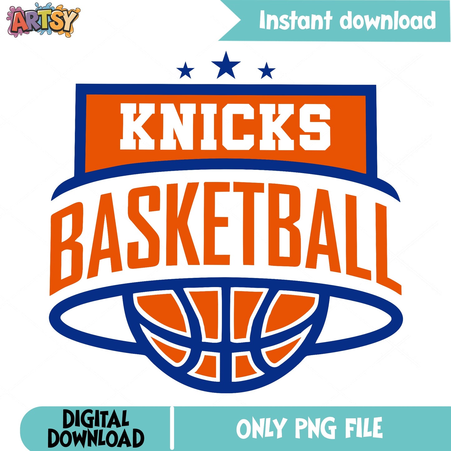 Knicks Basketball PNG, New York Knicks PNG, NBA Basketball PNG