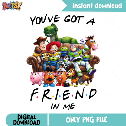 Toy Story You've Got A Friend In Me PNG, Disney PNG, Woody Buzz PNG