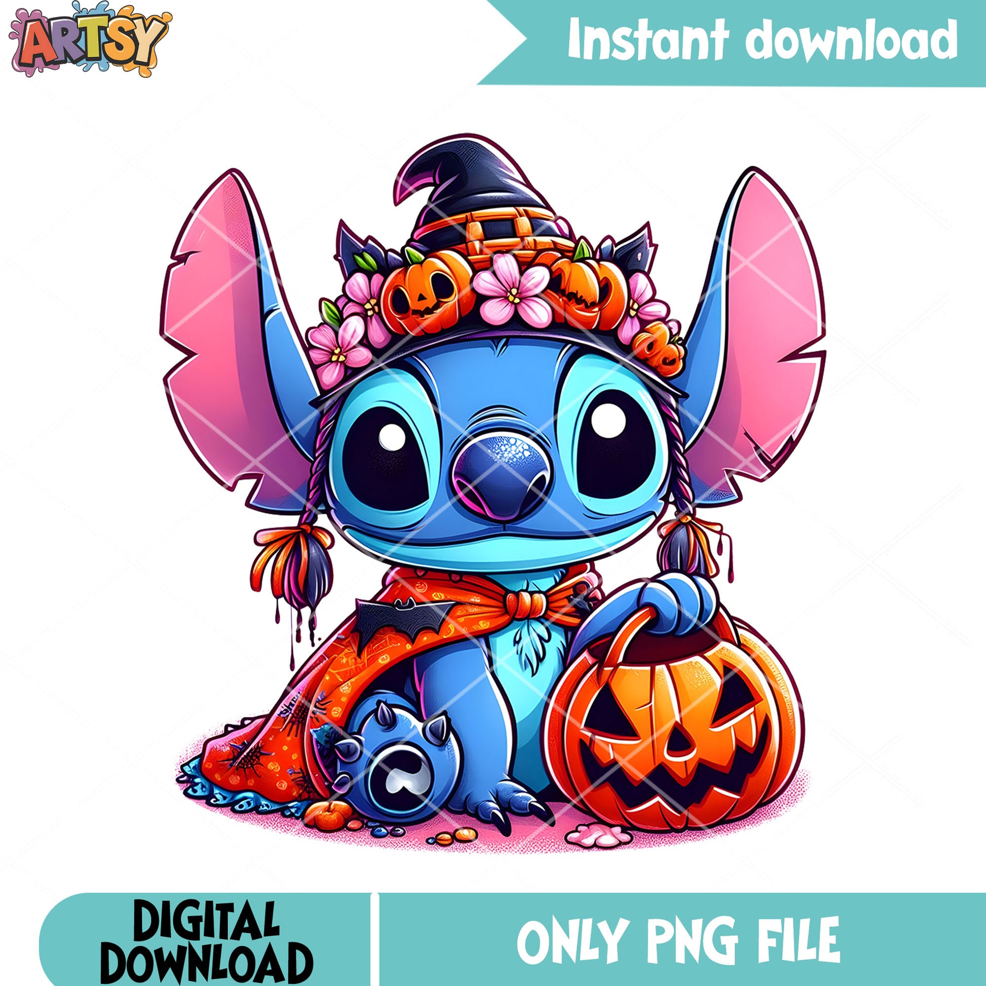 stitch witch costume png, halloween png, wicked pumpkin carvings​ png