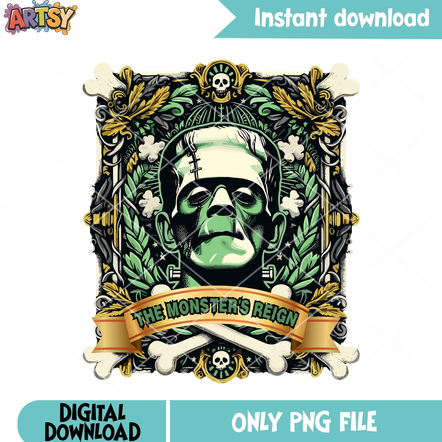 the monster reign png, frankeinsten png, halloween scary png