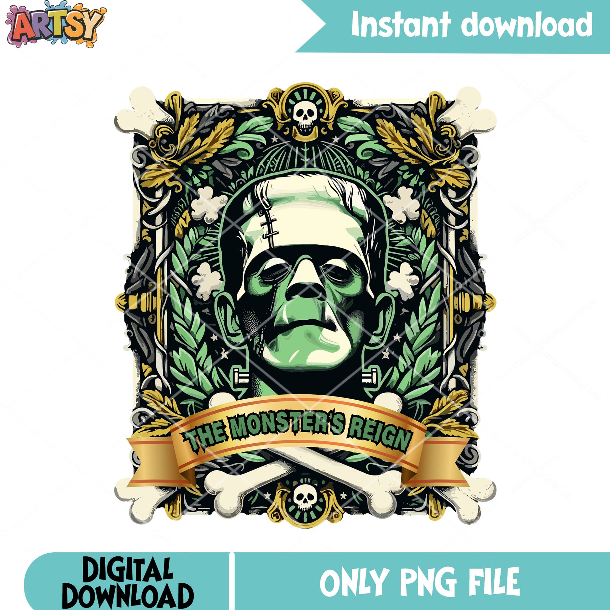 the monster reign png, frankeinsten png, halloween scary png